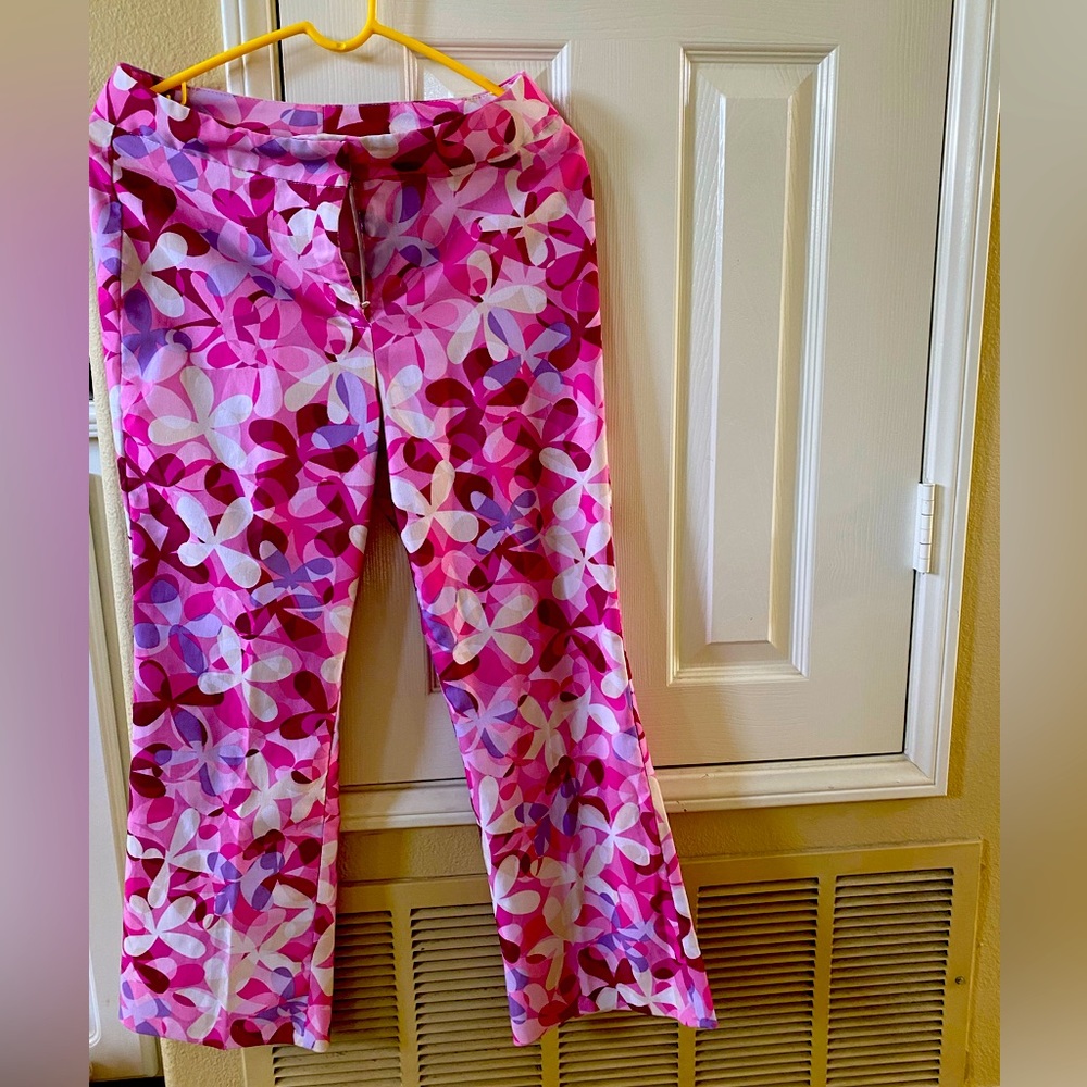 Abstract petals floral summer pants